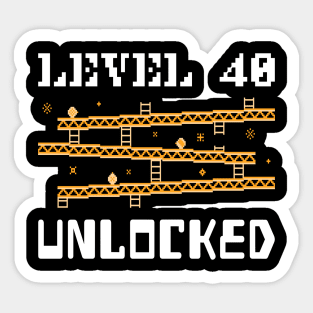 Level 40 Unlocked Sticker